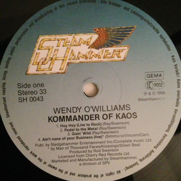 Wendy O. Williams ‎– Kommander Of Kaos
