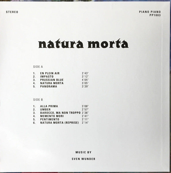 Sven Wunder – Natura Morta