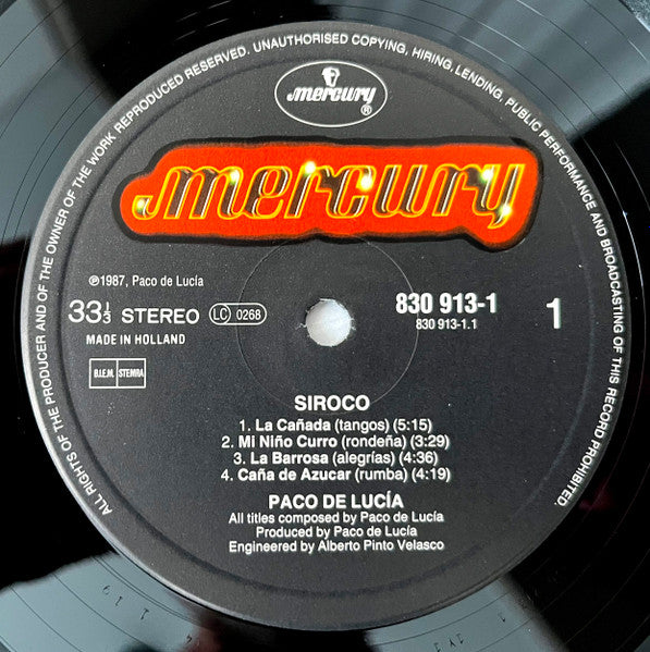 Paco De Lucia* – Siroco