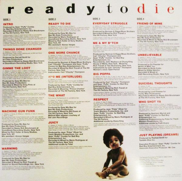 The Notorious BIG* – Ready To Die, 2xLP