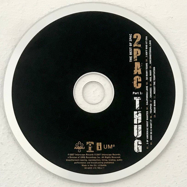 2Pac – The Best Of 2Pac - Part 1: Thug  ,   Digipack