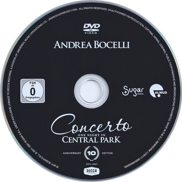 Andrea Bocelli – Concerto: One Night In Central Park 10th Anniversary Edition   ,  CD + DVD