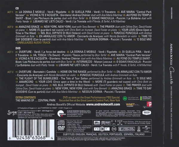 Andrea Bocelli – Concerto: One Night In Central Park 10th Anniversary Edition   ,  CD + DVD