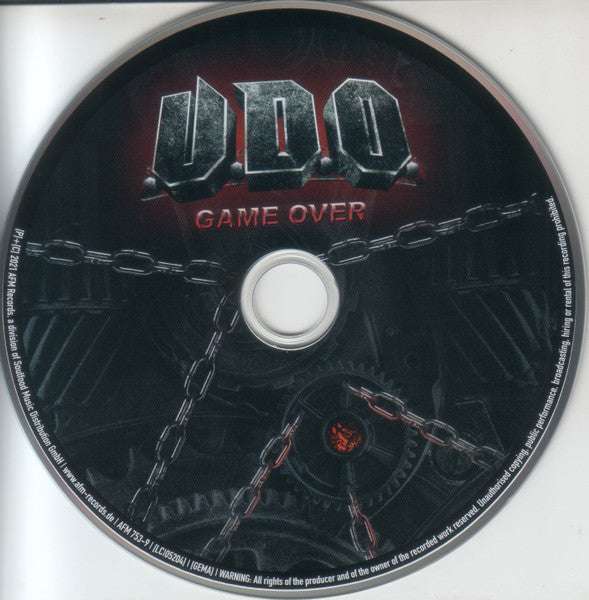 U.D.O.  – Game Over  ,  CD , Digipack
