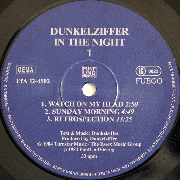 Dunkelziffer – In The Night   ,  1 press , Germany