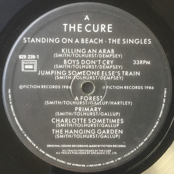 The Cure – Standing On A Beach - The Singles  ,  Gatefold