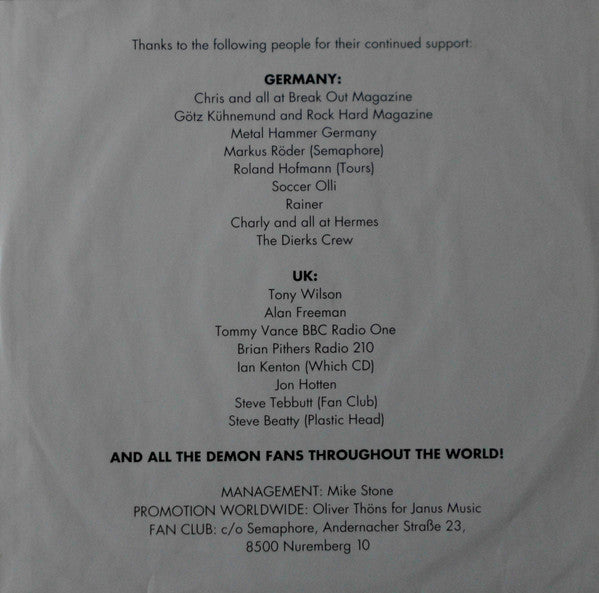 Demon  ‎– One Helluva Night - Live In Germany    , 2LP , gatefold