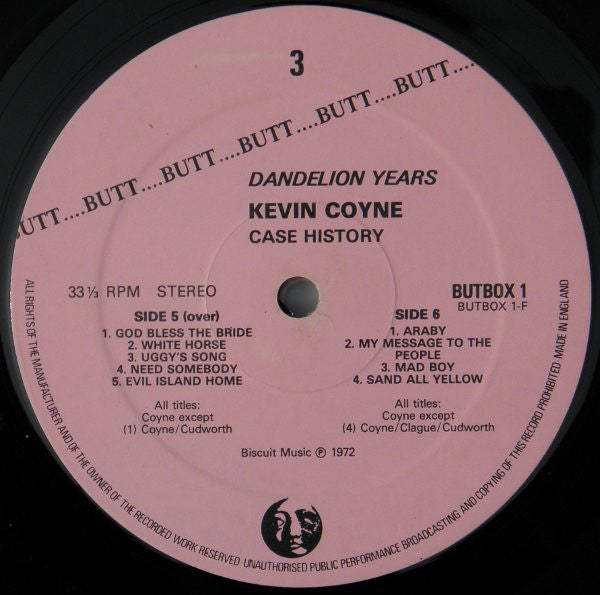 Kevin Coyne With Siren  ‎– Dandelion Years    ,  3LP , BOX