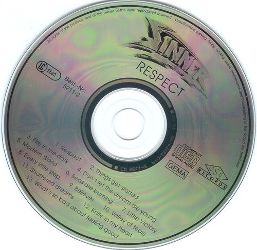 Sinner – Respect   ,  CD