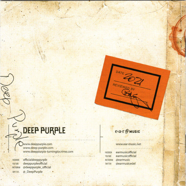 Deep Purple – Turning To Crime, CD+ Digisleeve