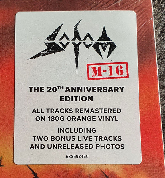 Sodom – M-16   ,  2lp , GATEFOLD