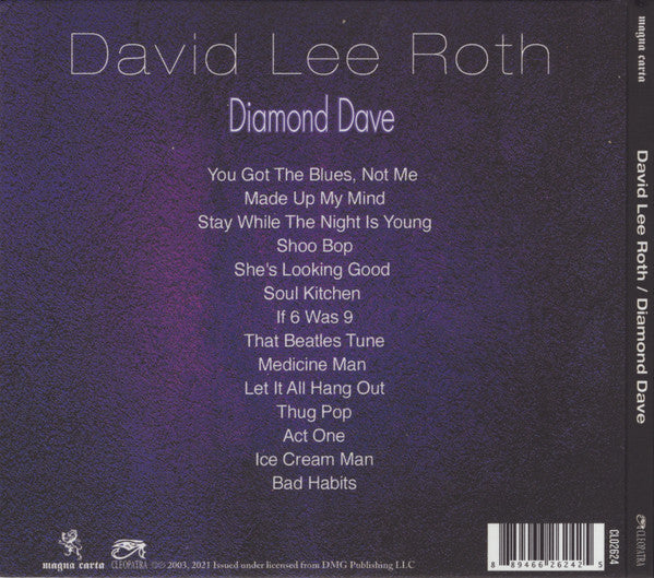 David Lee Roth – Diamond Dave  ,  digipack , CD