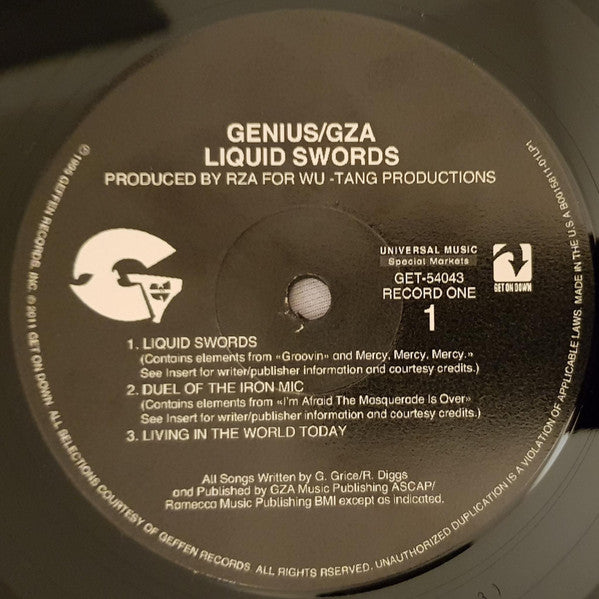 Genius* / GZA – Liquid Swords   ,  2LP