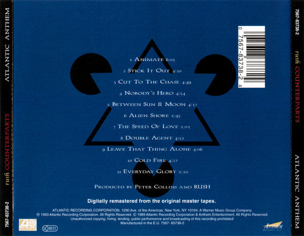 Rush – Counterparts, The Rush Remasters Serie