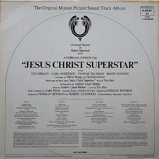 Jesus Christ Superstar (The Original Motion Picture Sound Track Album)   ,  2 LP , Booklet