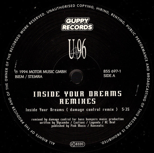 U 96* ‎– Inside Your Dreams (Remixes)    2LP , Gatefold , 45 RPM