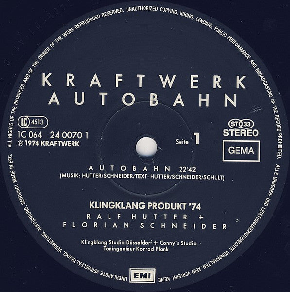 Kraftwerk ‎– Autobahn