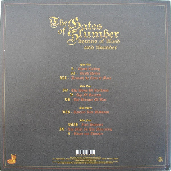 The Gates Of Slumber – Hymns Of Blood And Thunder  , 	 2LP, Gatefold, Limited Edition, Clear