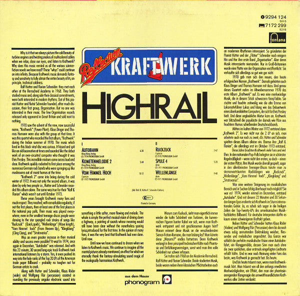 Kraftwerk – Highrail