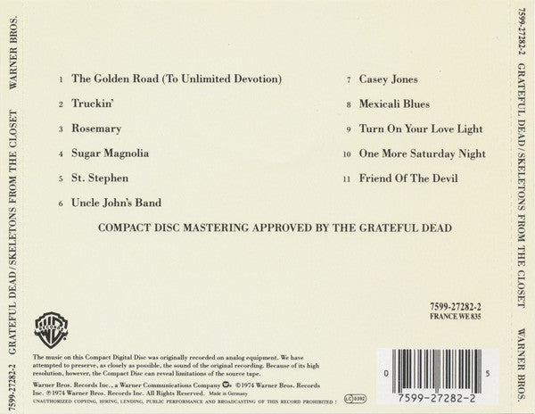 Grateful Dead* – The Best Of: Skeletons From The Closet