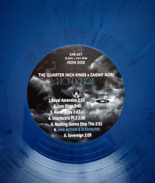 The Quarter Inch Kings, Zagnif Nori – Iron Kings   ,   Numbered, 101/200, Blue-Black Marbled Vinyl