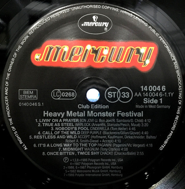 Heavy Metal Monster Festival    ,   Compilation, Club Edition