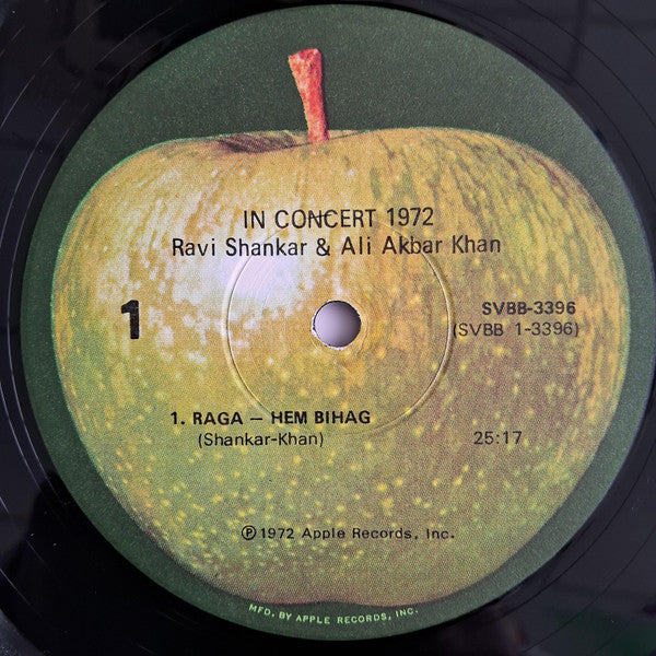 Ravi Shankar / Ustad Ali Akbar Khan* With Alla Rakha – In Concert 1972   ,  2LP , Gatefold
