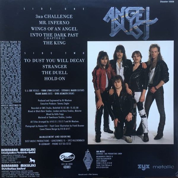 Angel Dust  ‎– To Dust You Will Decay   ,  1 press , Germany