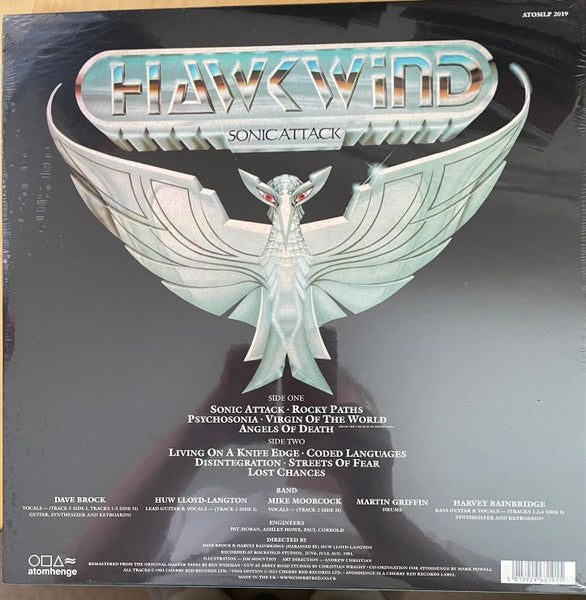 Hawkwind – Sonic Attack  ,      LP, +  7", Single, Blue , 45 anniversary edition