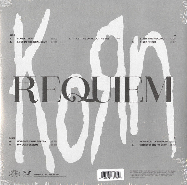 Korn – Requiem   , Limited Edition, Milky Clear vinyl