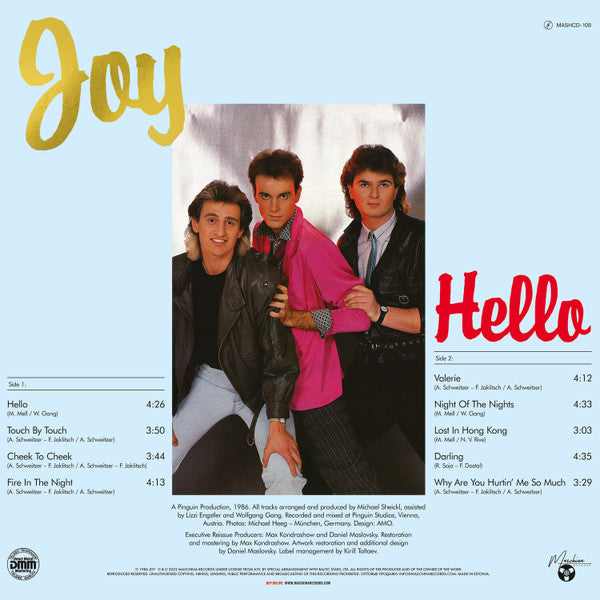 Joy – Hello (Deluxe Edition), Limited Edition, Reissue, Remastered, Gold Vinyl, incl. giant color poster