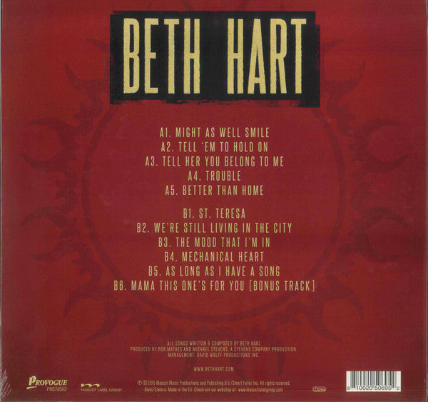 Beth Hart – Better Than Home, Limited Edition, Reissue, Transparent Vinyl
