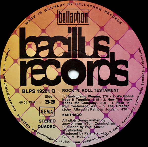 Karthago – Rock 'N' Roll Testament , Gatefold