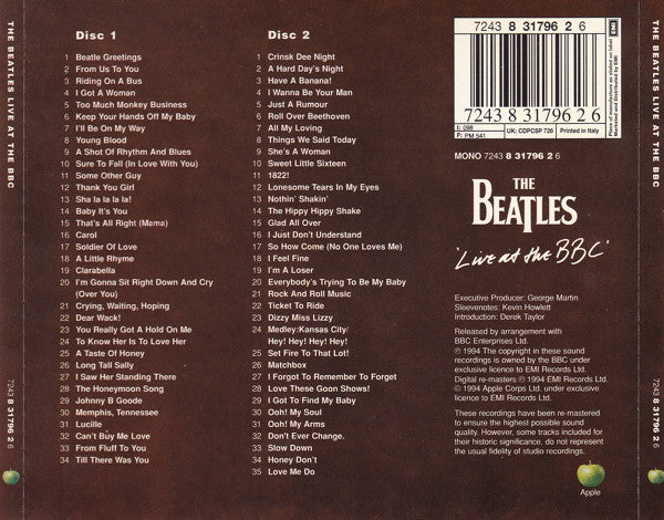 The Beatles – Live At The BBC, 2xCD
