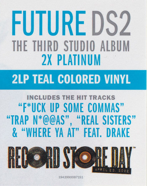 Future  ‎– DS2   ,  2 LP , Record Store Day, Deluxe Edition,  Teal vinyl