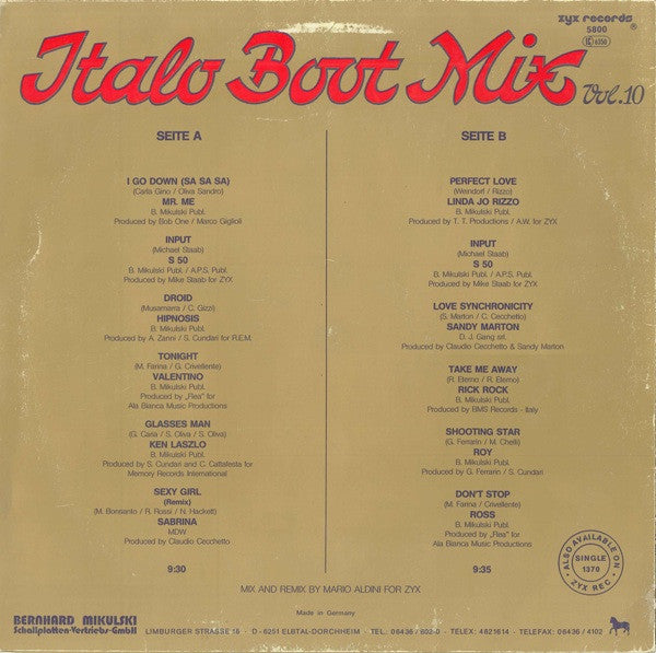 Various – Italo Boot Mix Vol. 10