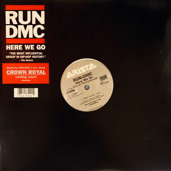 Run DMC* – Here We Go (Live At The Funhouse), 	 Vinyl, 12", 33 ⅓ RPM, Maxi-Single
