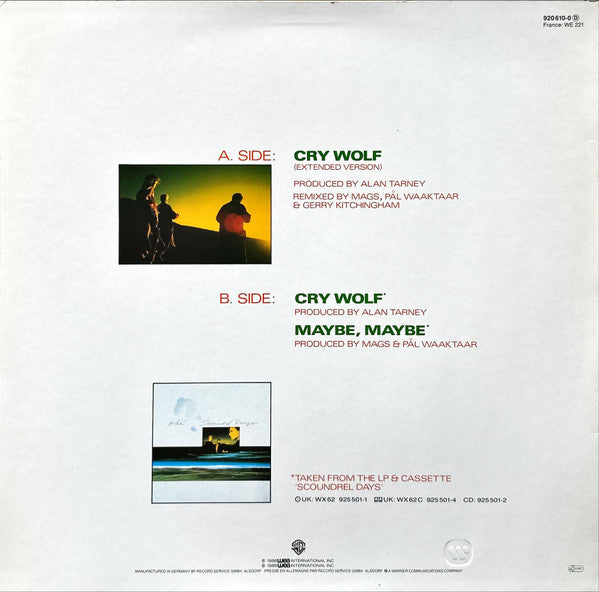 a-ha – Cry Wolf (Extended Version), 	 Vinyl, 12", 45 RPM, Single