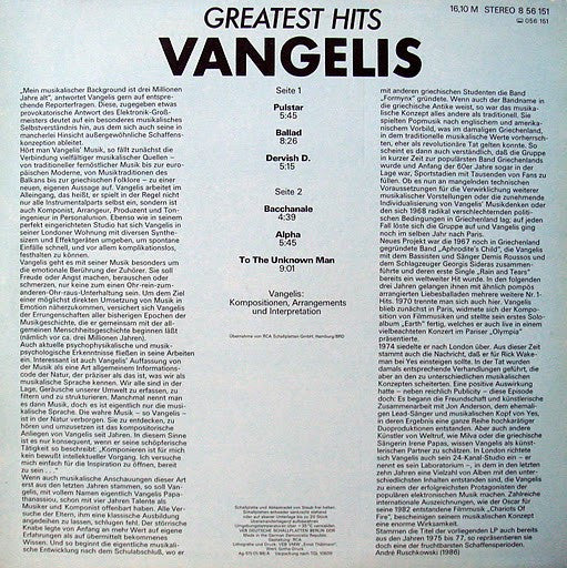 Vangelis – Greatest Hits