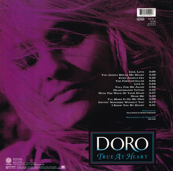 Doro – True At Heart, 1st Press