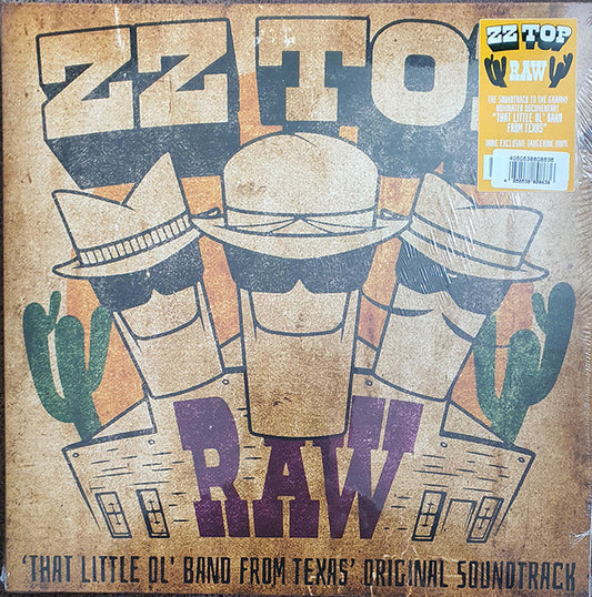 ZZ Top – Raw ('That Little Ol' Band From Texas' Original Soundtrack)    ,  Gatefold , Tangerine vinyl