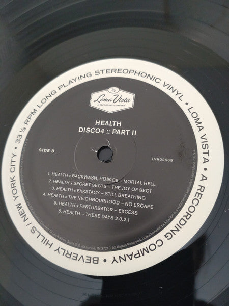 HEALTH  – DISCO4 :: Part II   , 1 press , US