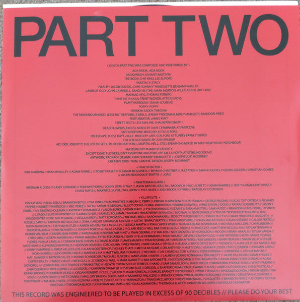 HEALTH  – DISCO4 :: Part II   , 1 press , US