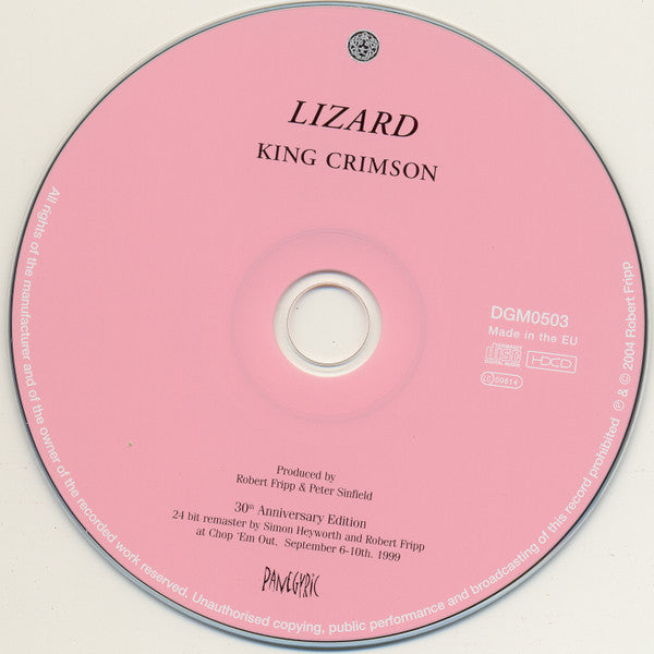 King Crimson – Lizard, 30th Anniversary Edition, HDCD, Stereo