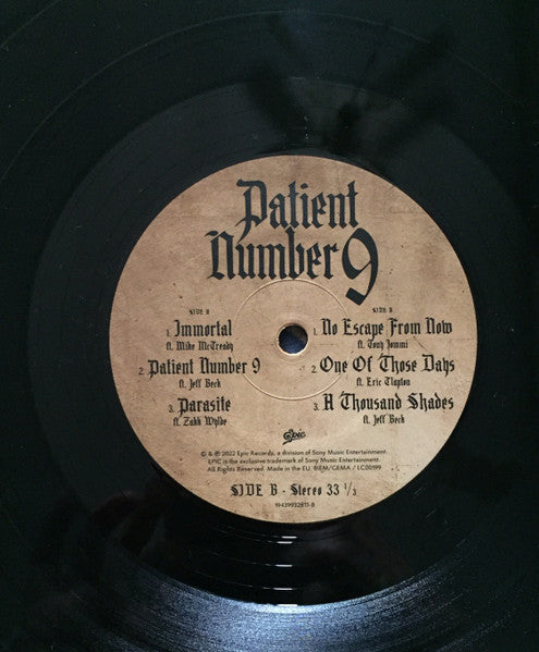 Ozzy Osbourne – Patient Number 9   ,  2 LP