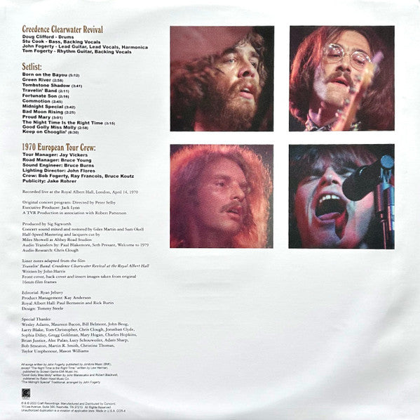 Creedence Clearwater Revival – At The Royal Albert Hall (April 14, 1970) ,   Limited Edition, Translucent Green With Black Marble, 180 g
