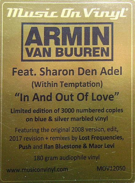 Armin van Buuren Feat. Sharon den Adel – In And Out Of Love  ,   Limited Edition, Numbered, Blue & Silver Marbled