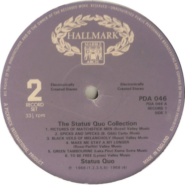 Status Quo – The Status Quo Collection,   2xLP, Gatefold