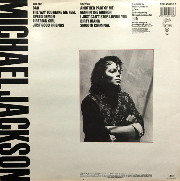 Michael Jackson – Bad, Gatefold