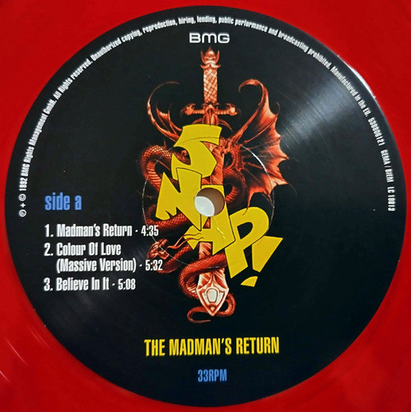 Snap! – The Madman's Return   , 2LP , 30th Anniversary Edition,RED + YELLOW vinyl